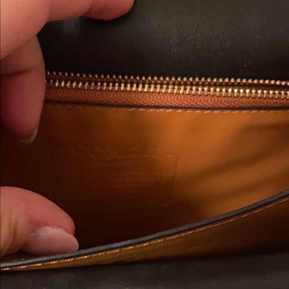 Coach Black Crossbody Bag with Gold Chain - Picture 3 of 5